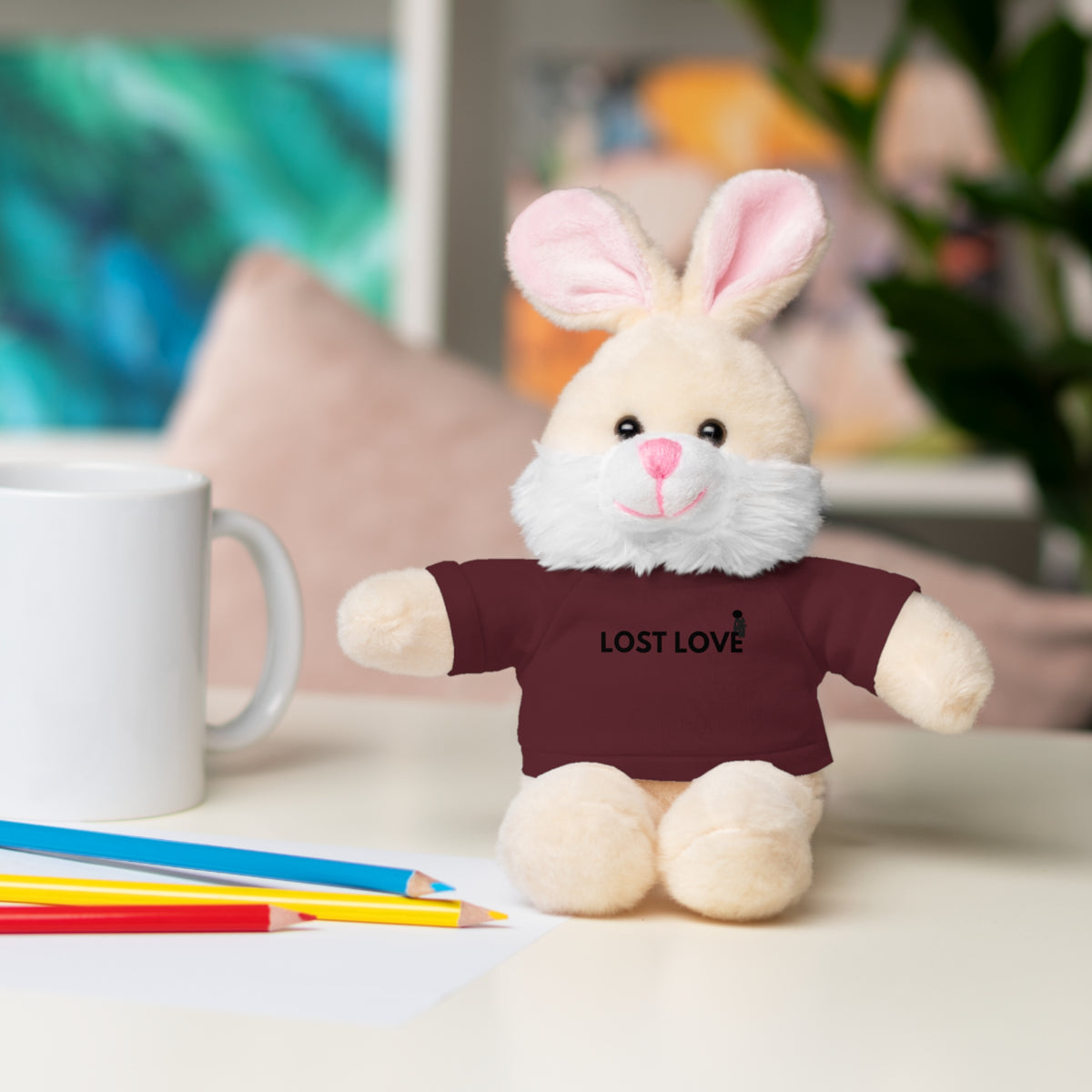 Stuffed Animal with Message Tee, Adorable Plush Toy, Gift for Kids, Comfort for Loss, Thoughtful Keepsake