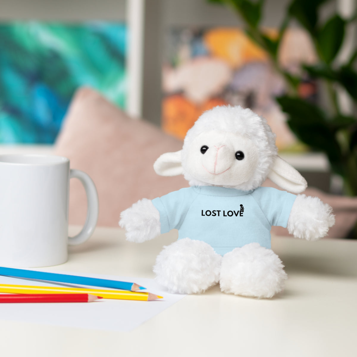 Stuffed Animal with Message Tee, Adorable Plush Toy, Gift for Kids, Comfort for Loss, Thoughtful Keepsake
