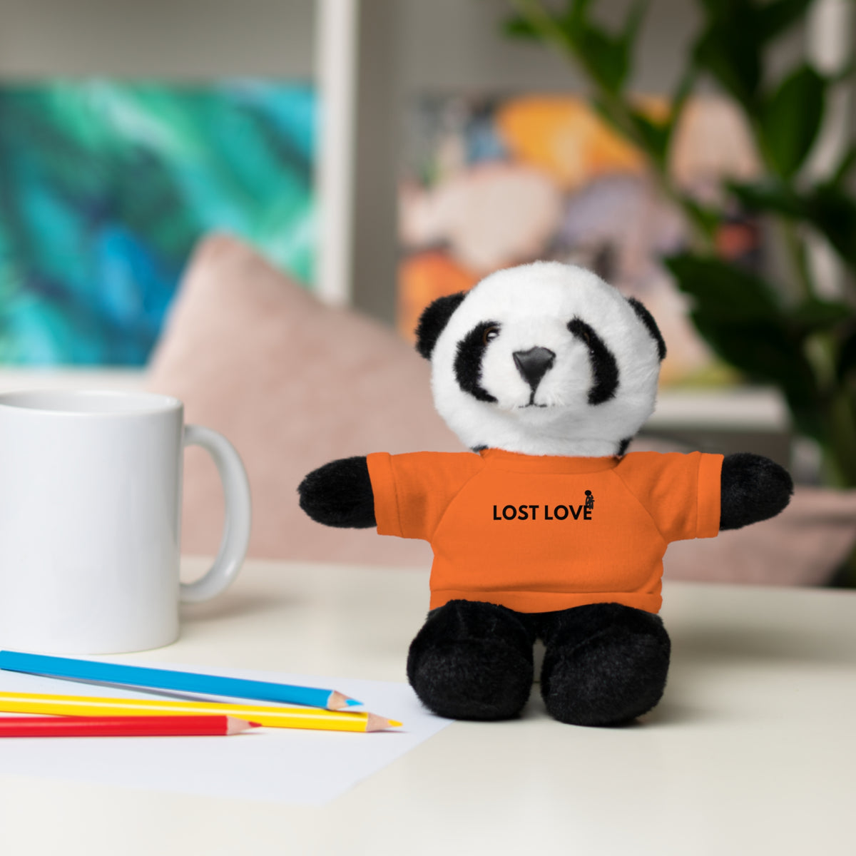 Stuffed Animal with Message Tee, Adorable Plush Toy, Gift for Kids, Comfort for Loss, Thoughtful Keepsake