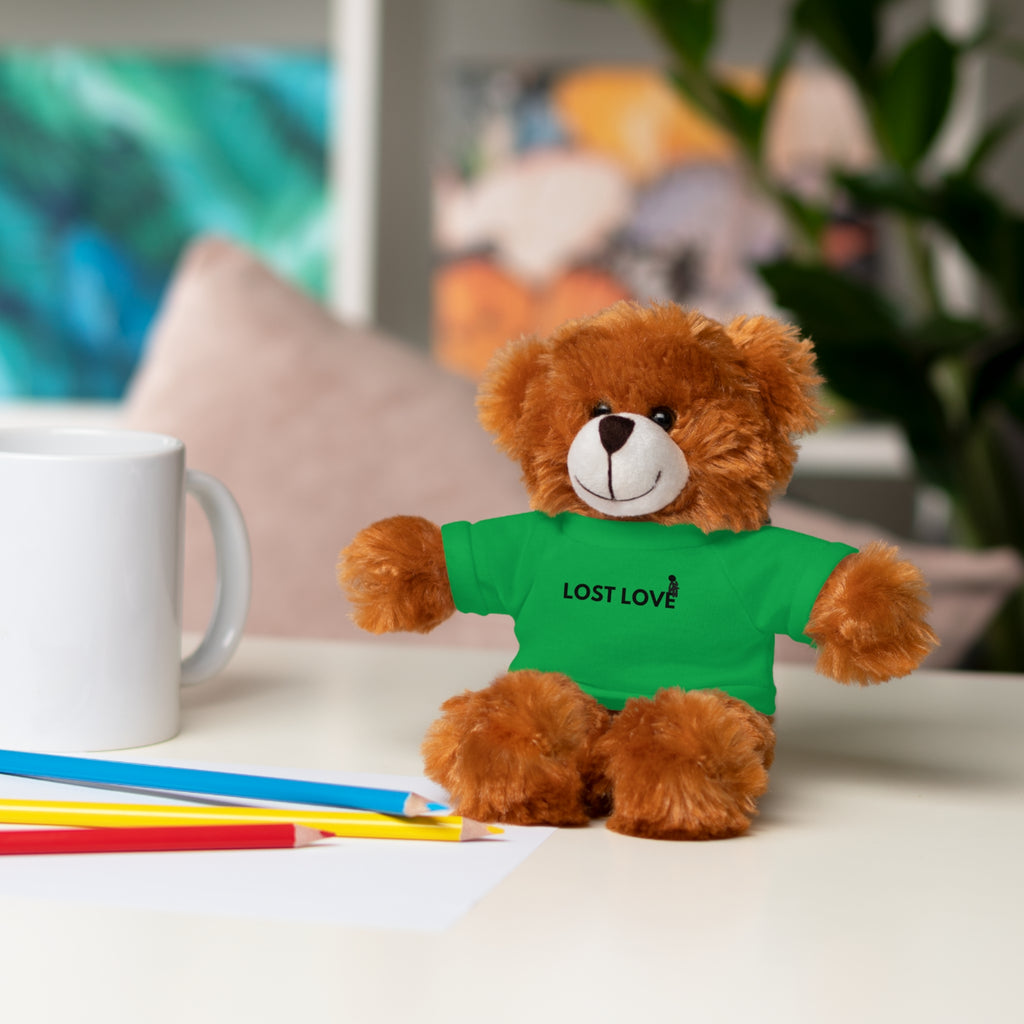 Stuffed Animal with Message Tee, Adorable Plush Toy, Gift for Kids, Comfort for Loss, Thoughtful Keepsake