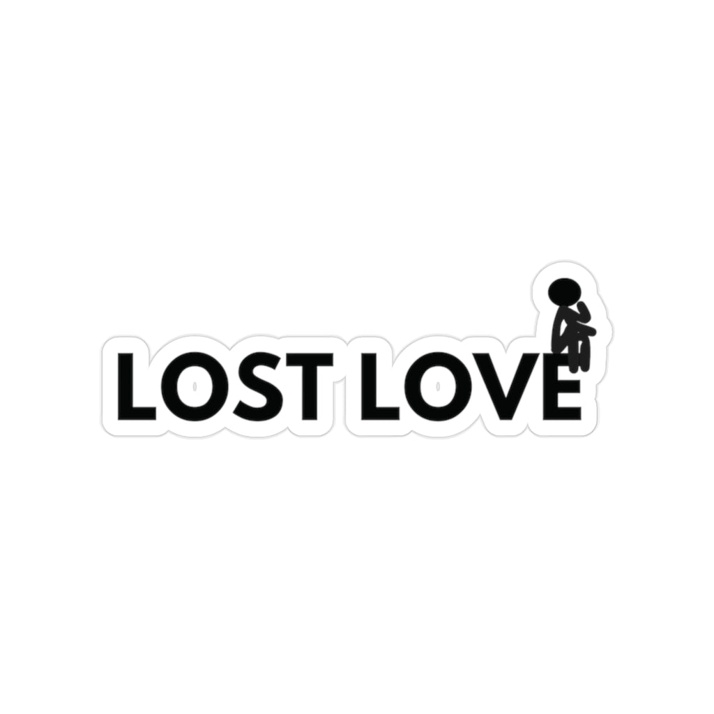 Lost Love Die-Cut Transparent Outdoor Stickers, Perfect for Bumper, Water Bottles, Laptops, Scrapbooking, and Gift Accessories
