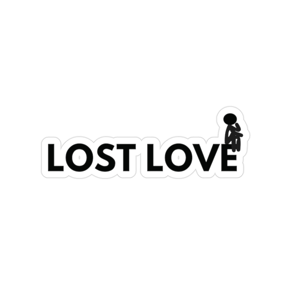 Lost Love Die-Cut Transparent Outdoor Stickers, Perfect for Bumper, Water Bottles, Laptops, Scrapbooking, and Gift Accessories
