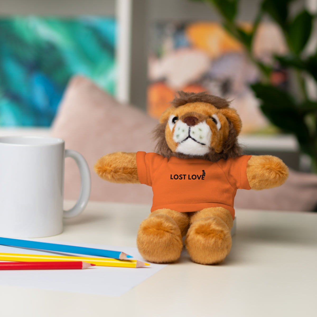 Stuffed Animal with Message Tee, Adorable Plush Toy, Gift for Kids, Comfort for Loss, Thoughtful Keepsake