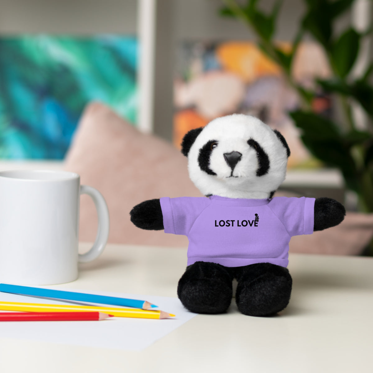 Stuffed Animal with Message Tee, Adorable Plush Toy, Gift for Kids, Comfort for Loss, Thoughtful Keepsake