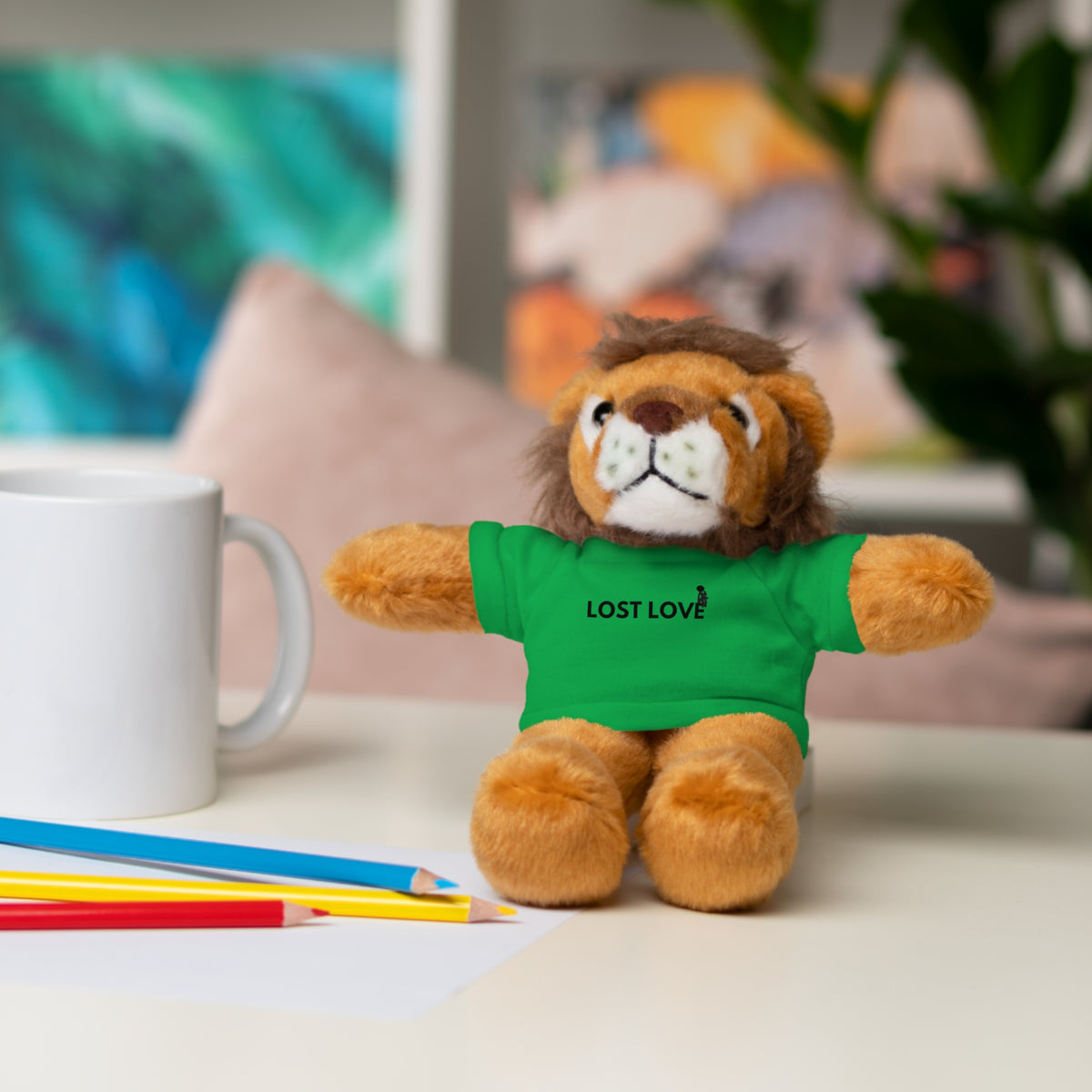 Stuffed Animal with Message Tee, Adorable Plush Toy, Gift for Kids, Comfort for Loss, Thoughtful Keepsake