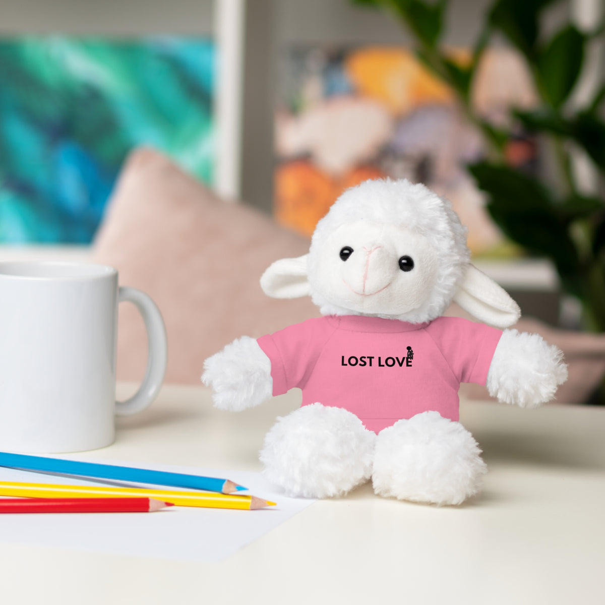 Stuffed Animal with Message Tee, Adorable Plush Toy, Gift for Kids, Comfort for Loss, Thoughtful Keepsake