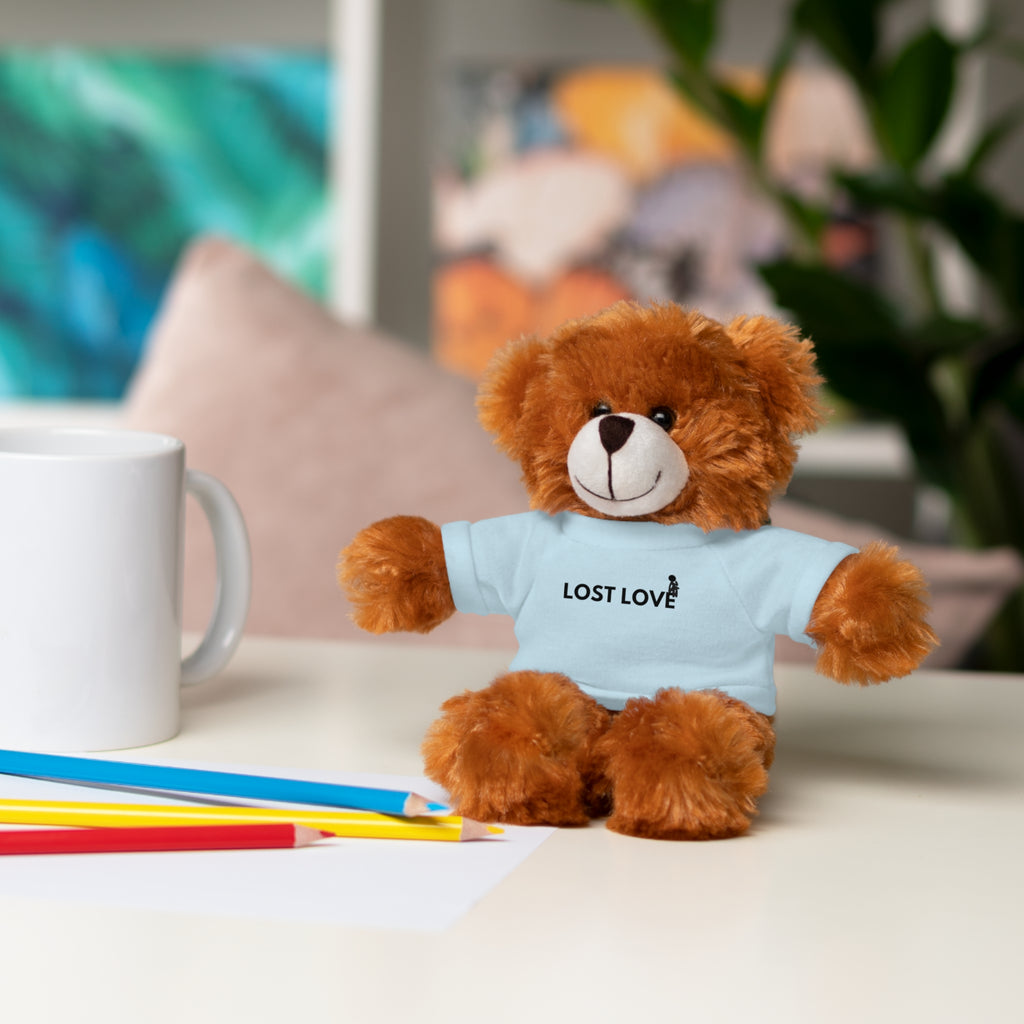 Stuffed Animal with Message Tee, Adorable Plush Toy, Gift for Kids, Comfort for Loss, Thoughtful Keepsake