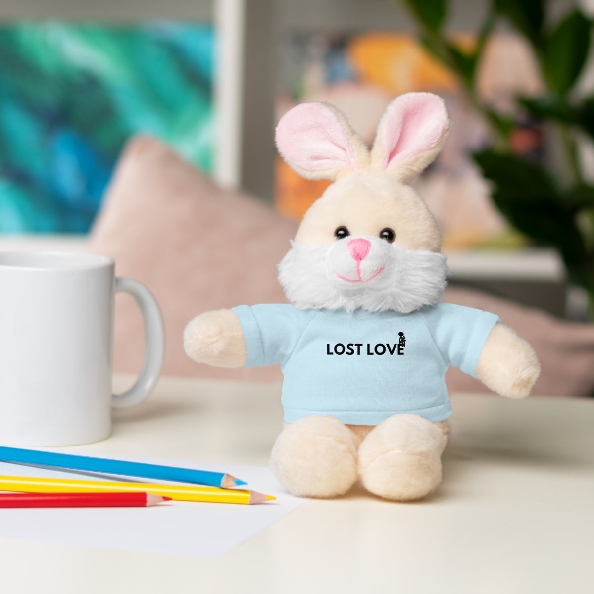 Stuffed Animal with Message Tee, Adorable Plush Toy, Gift for Kids, Comfort for Loss, Thoughtful Keepsake