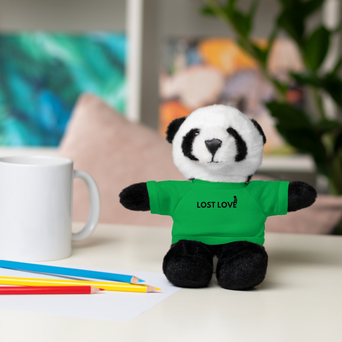 Stuffed Animal with Message Tee, Adorable Plush Toy, Gift for Kids, Comfort for Loss, Thoughtful Keepsake