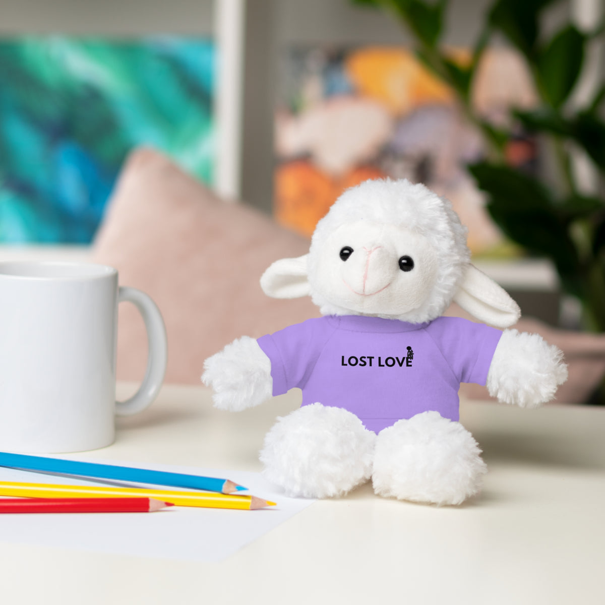Stuffed Animal with Message Tee, Adorable Plush Toy, Gift for Kids, Comfort for Loss, Thoughtful Keepsake