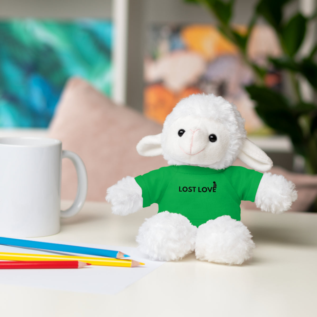 Stuffed Animal with Message Tee, Adorable Plush Toy, Gift for Kids, Comfort for Loss, Thoughtful Keepsake