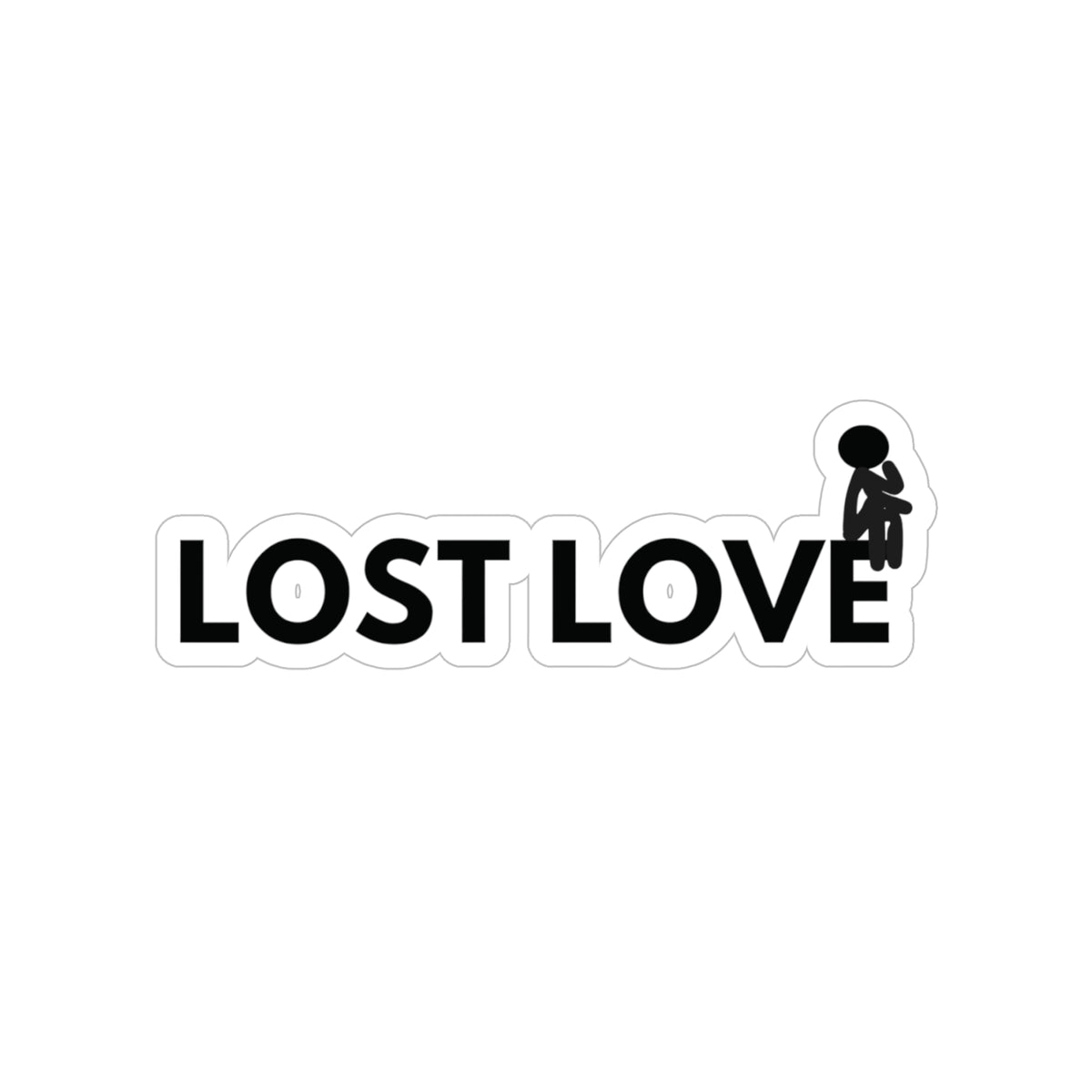 Lost Love Die-Cut Transparent Outdoor Stickers, Perfect for Bumper, Water Bottles, Laptops, Scrapbooking, and Gift Accessories