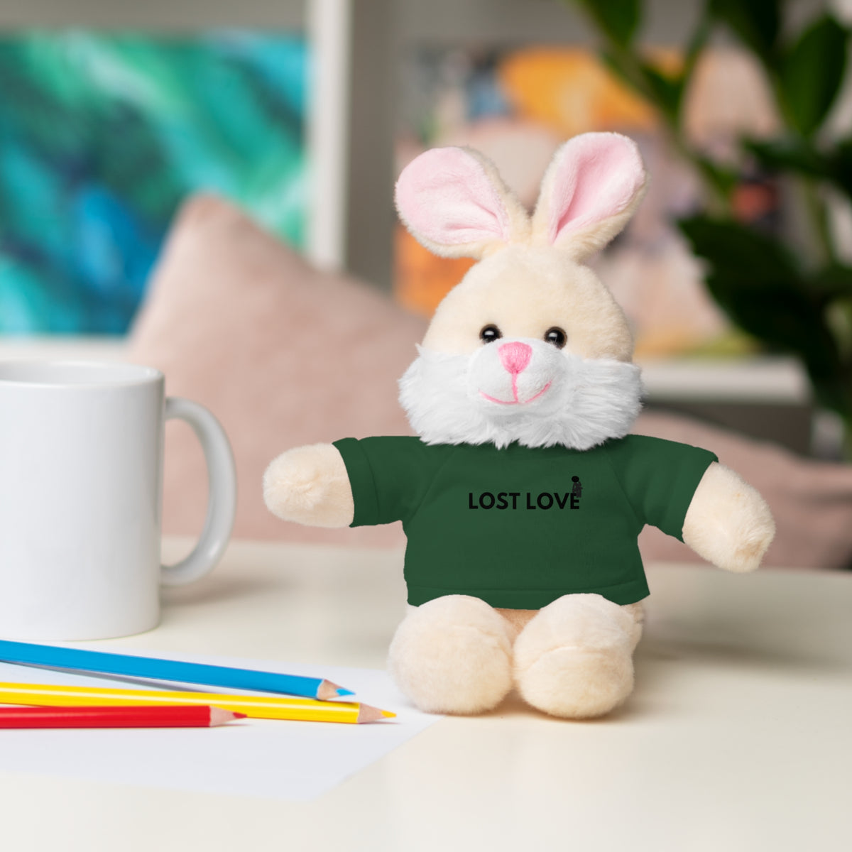 Stuffed Animal with Message Tee, Adorable Plush Toy, Gift for Kids, Comfort for Loss, Thoughtful Keepsake