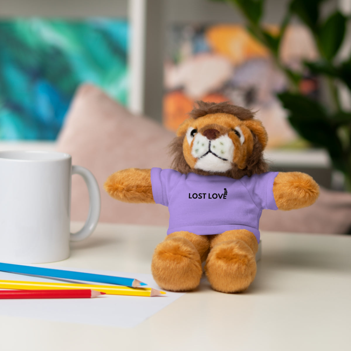Stuffed Animal with Message Tee, Adorable Plush Toy, Gift for Kids, Comfort for Loss, Thoughtful Keepsake