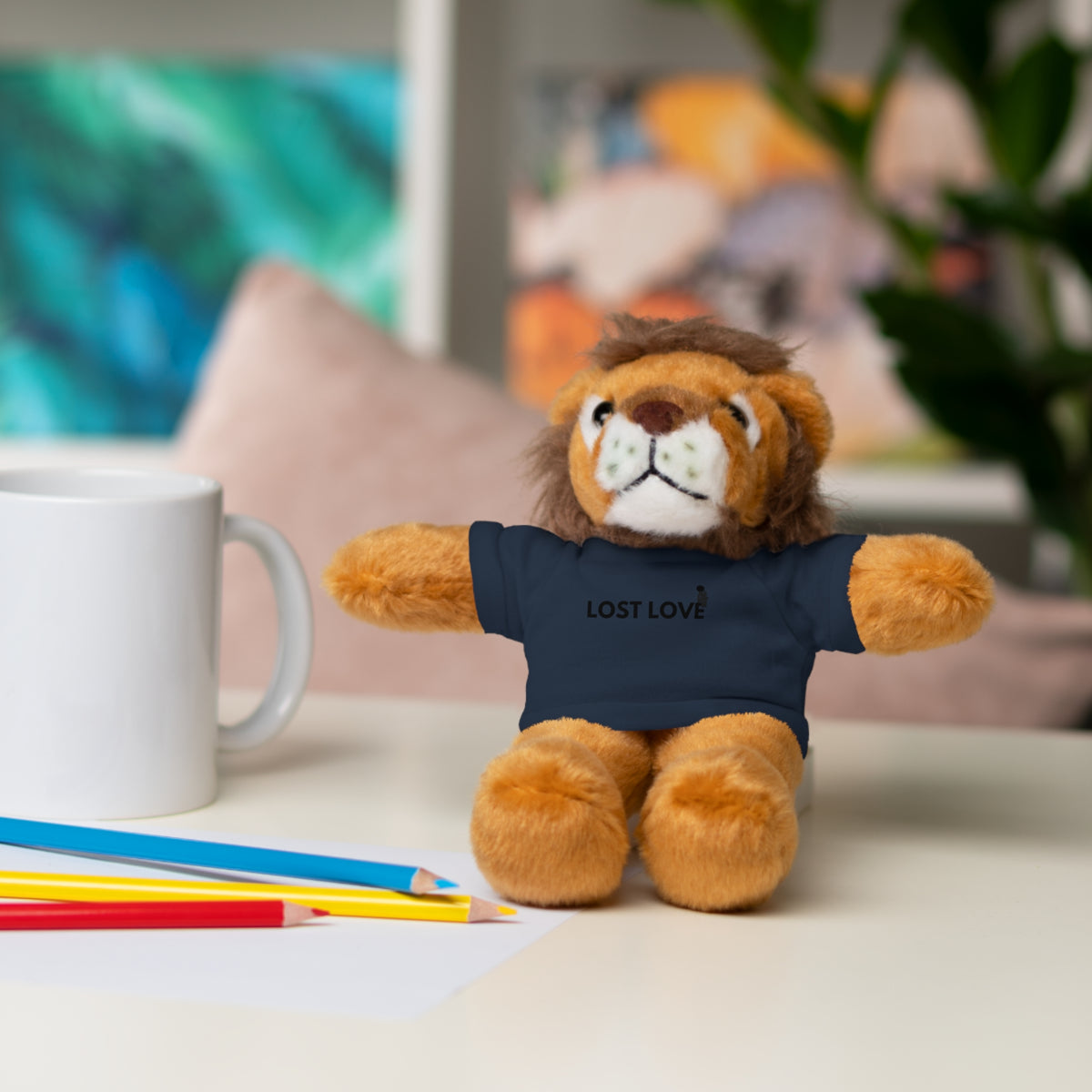 Stuffed Animal with Message Tee, Adorable Plush Toy, Gift for Kids, Comfort for Loss, Thoughtful Keepsake